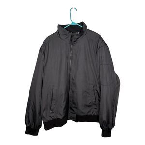 NWOT Calvin Klein Rip Stop Black Bomber Jacket Water/Wind Resistant Mens Sz XXL